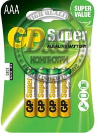 Алкална батерия GP ULTRA LR6 AA /4 бр. в опаковка/ 1.5V GP, GP15AU